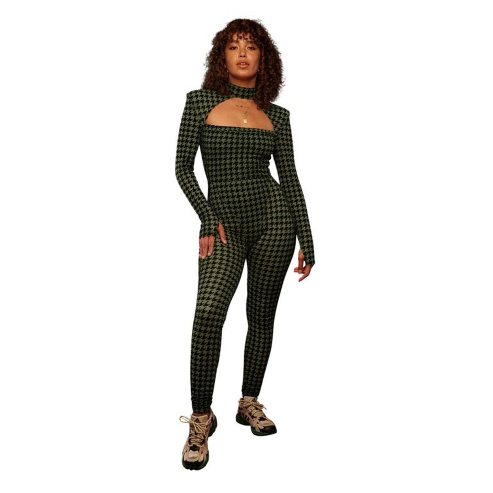 IVY PARK x Adidas Houndstooth Green Jumpsuit
